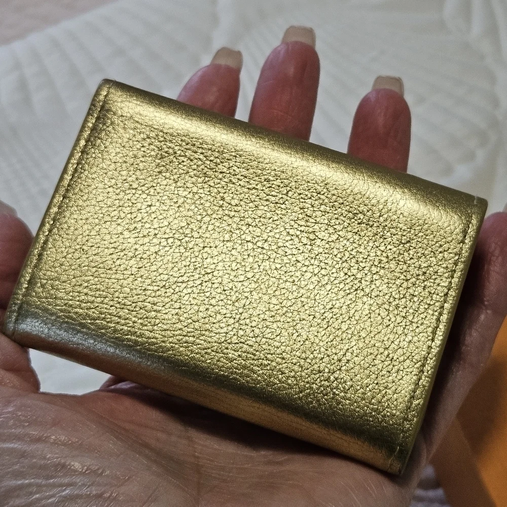 LOUIS VUITTON Portefeuille lock mini Compact Wallet Trifold Leather